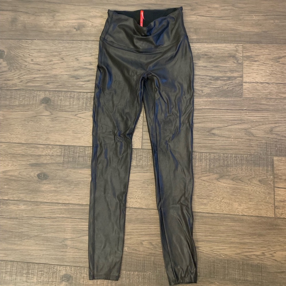 SPANX - Black Faux Leather Leggings